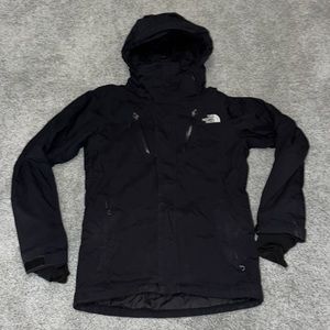 The North Face Hooded Full zipper snowboard ski WORN Parka Jacket Coat w/defects